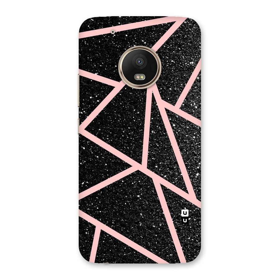 Concrete Black Pink Stripes Back Case for Moto G5 Plus