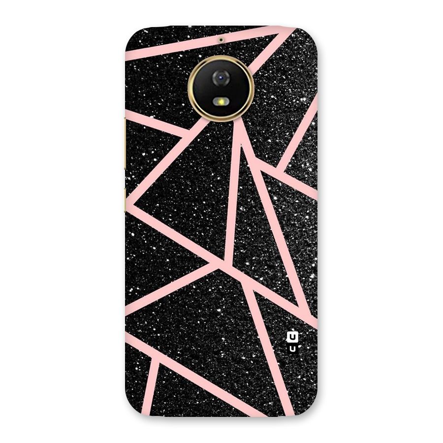 Concrete Black Pink Stripes Back Case for Moto G5s