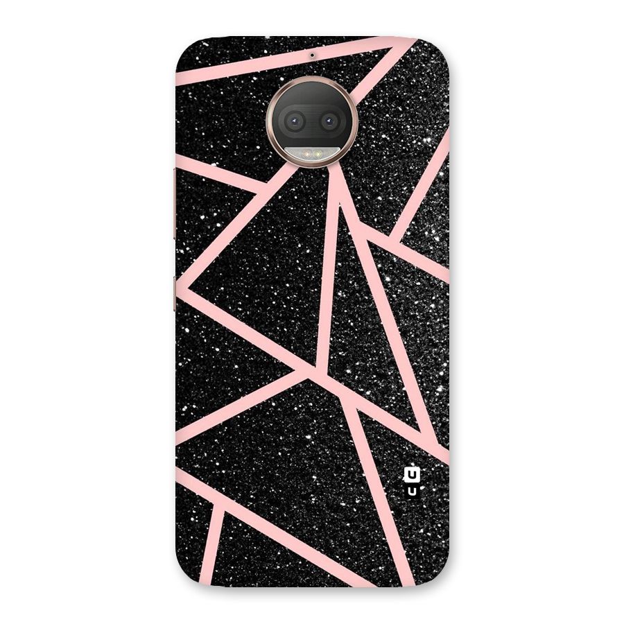 Concrete Black Pink Stripes Back Case for Moto G5s Plus