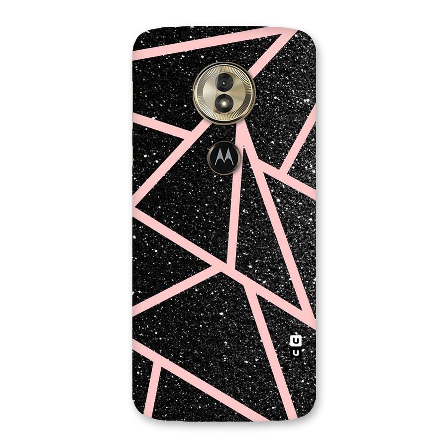 Concrete Black Pink Stripes Back Case for Moto G6 Play