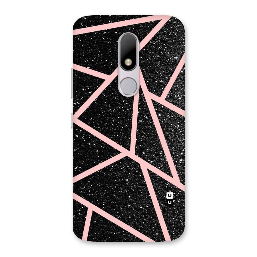 Concrete Black Pink Stripes Back Case for Moto M