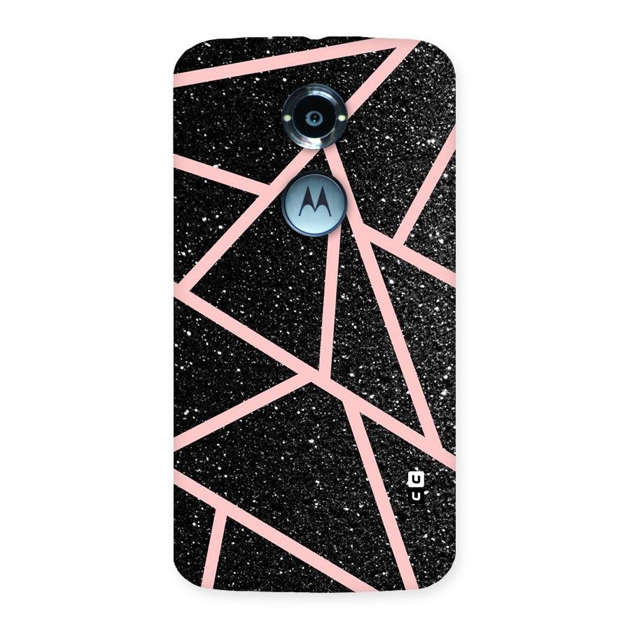Concrete Black Pink Stripes Back Case for Moto X 2nd Gen