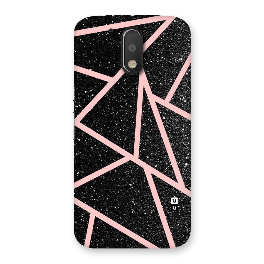 Concrete Black Pink Stripes Back Case for Motorola Moto G4