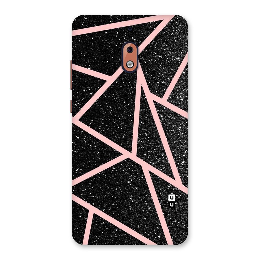 Concrete Black Pink Stripes Back Case for Nokia 2.1