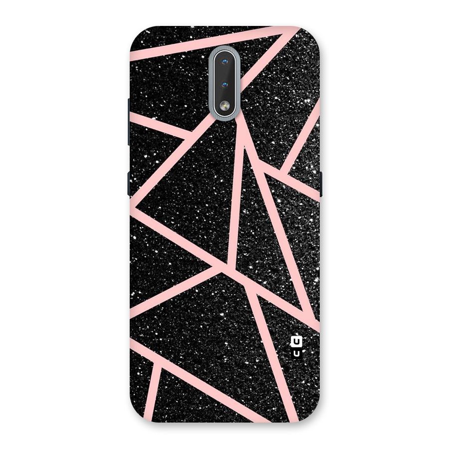 Concrete Black Pink Stripes Back Case for Nokia 2.3