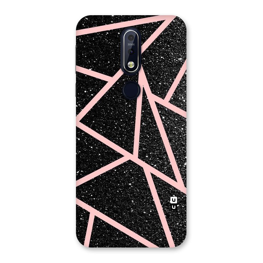 Concrete Black Pink Stripes Back Case for Nokia 7.1