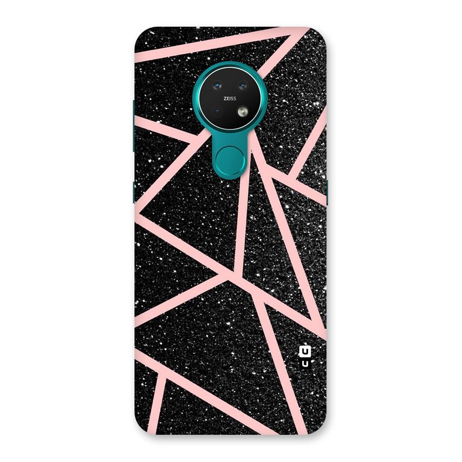 Concrete Black Pink Stripes Back Case for Nokia 7.2