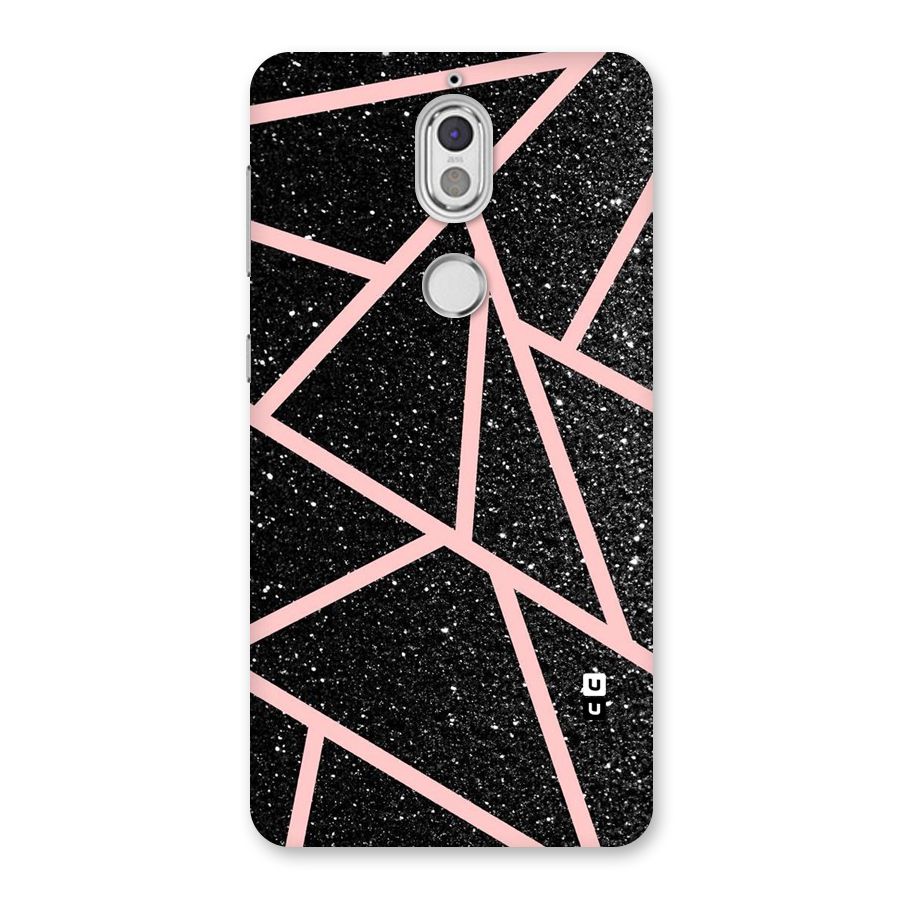 Concrete Black Pink Stripes Back Case for Nokia 7
