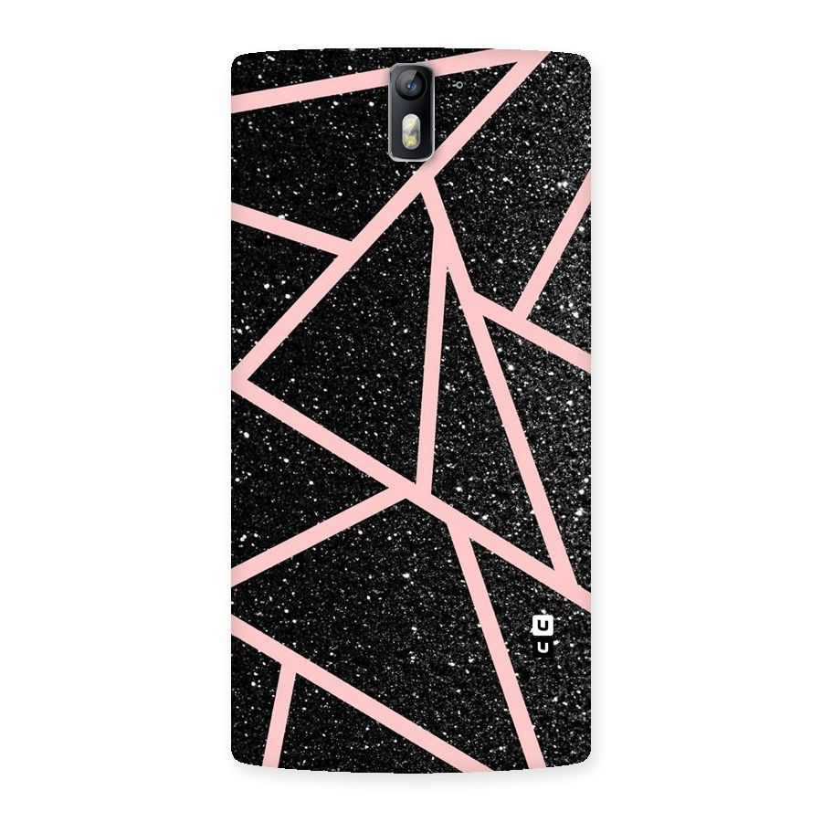 Concrete Black Pink Stripes Back Case for One Plus One