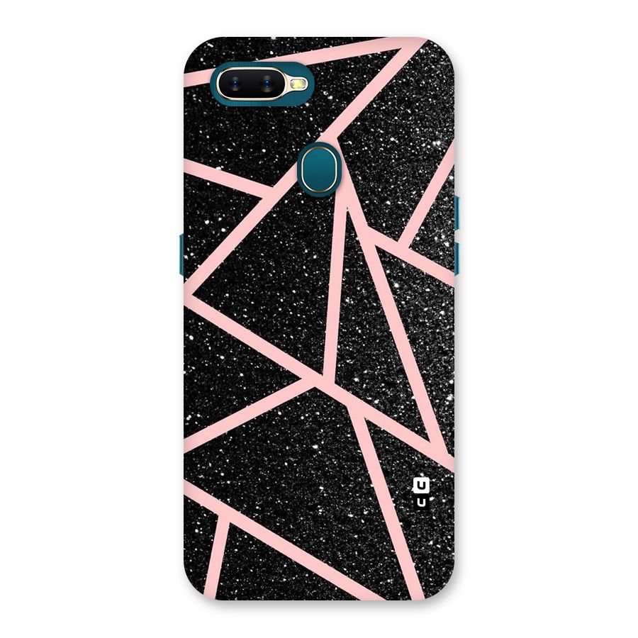 Concrete Black Pink Stripes Back Case for Oppo A11k