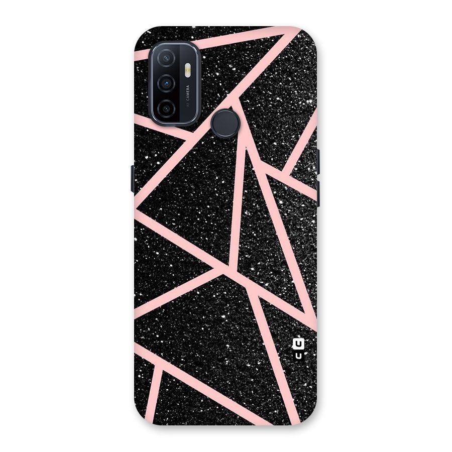 Concrete Black Pink Stripes Back Case for Oppo A32