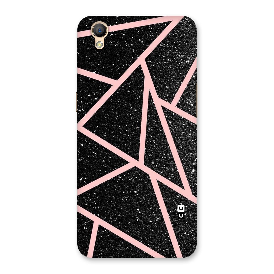 Concrete Black Pink Stripes Back Case for Oppo A37