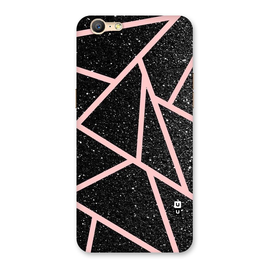 Concrete Black Pink Stripes Back Case for Oppo A39
