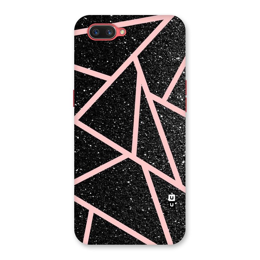 Concrete Black Pink Stripes Back Case for Oppo A3s