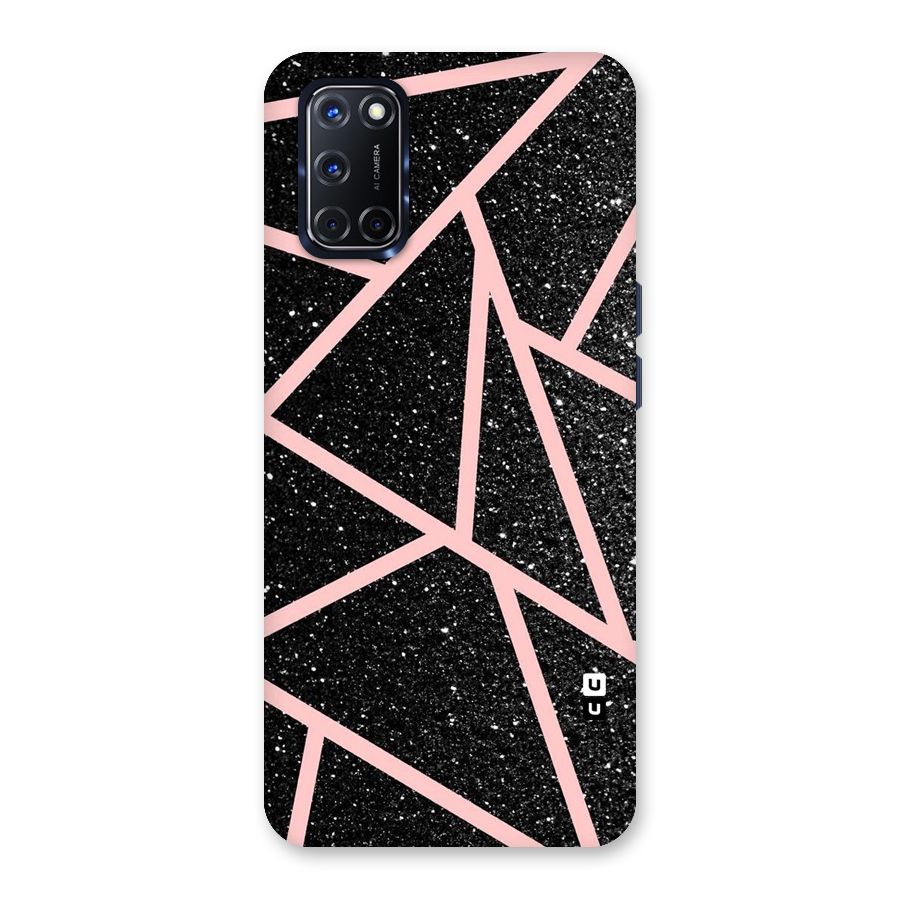 Concrete Black Pink Stripes Back Case for Oppo A52