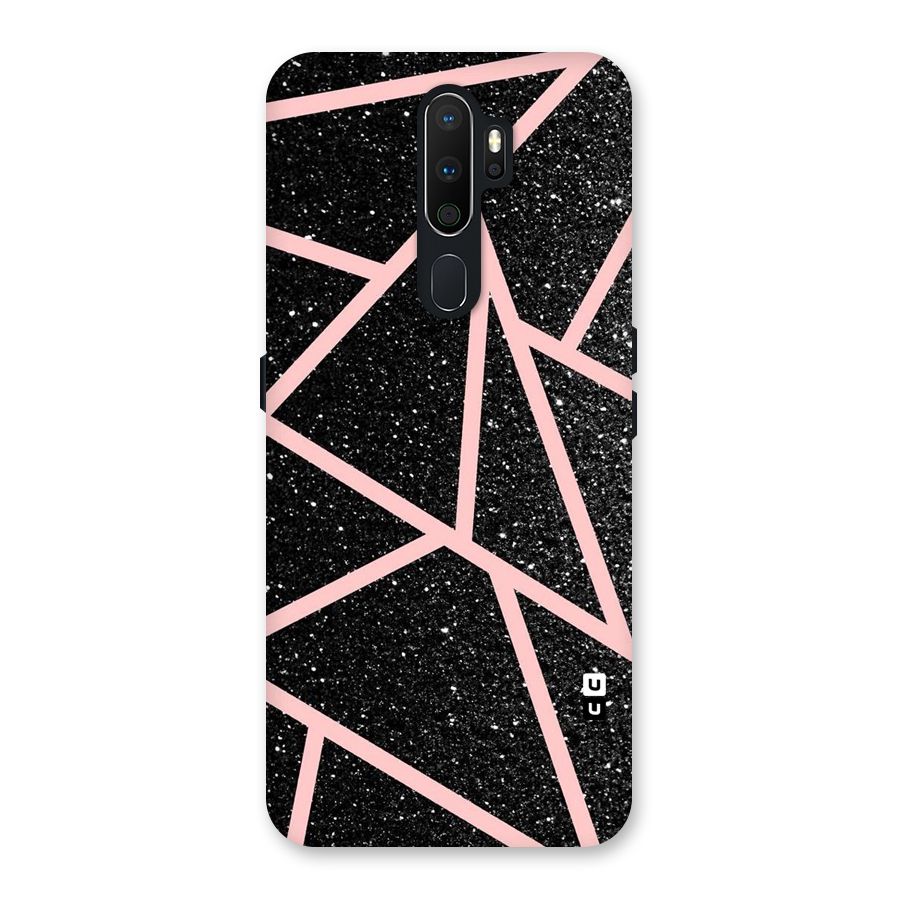 Concrete Black Pink Stripes Back Case for Oppo A5 (2020)