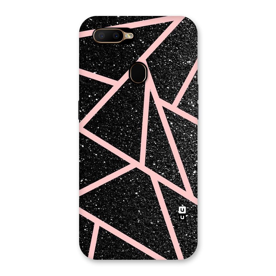 Concrete Black Pink Stripes Back Case for Oppo A5s