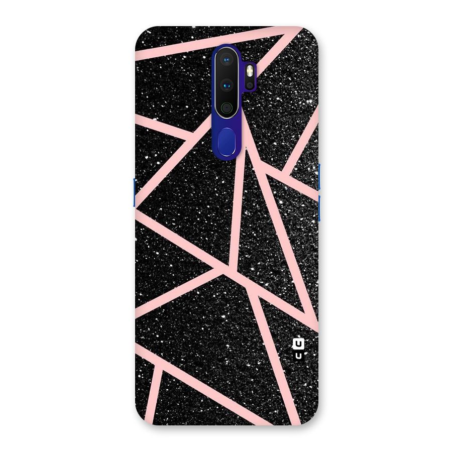 Concrete Black Pink Stripes Back Case for Oppo A9 (2020)