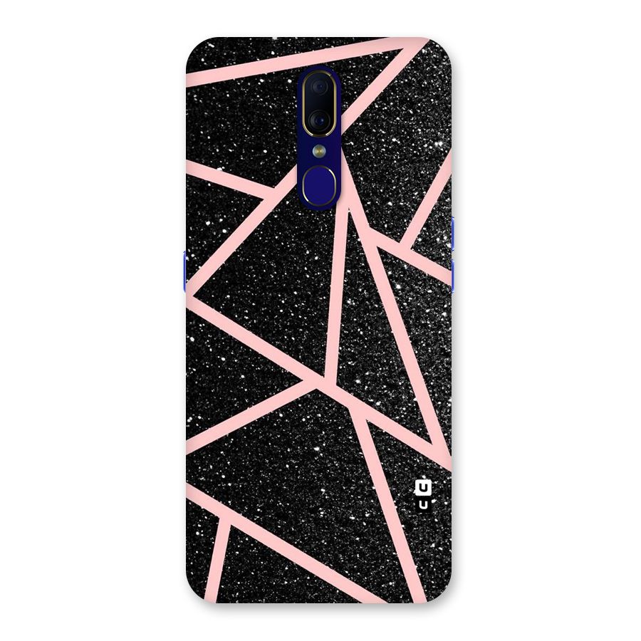 Concrete Black Pink Stripes Back Case for Oppo F11