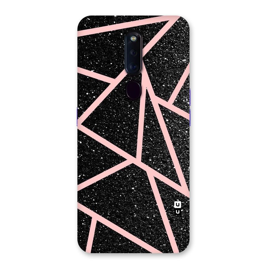 Concrete Black Pink Stripes Back Case for Oppo F11 Pro