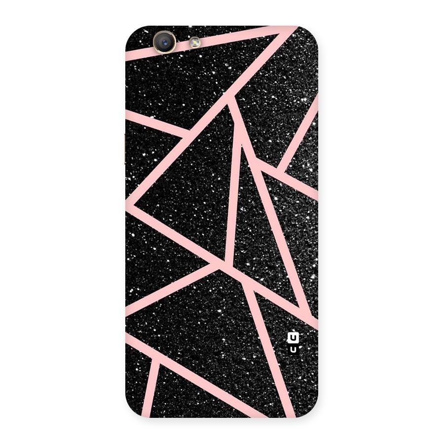 Concrete Black Pink Stripes Back Case for Oppo F1s