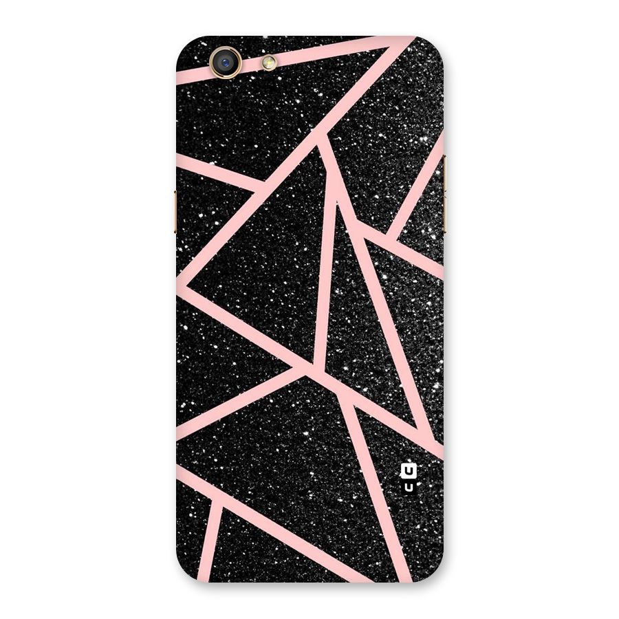 Concrete Black Pink Stripes Back Case for Oppo F3