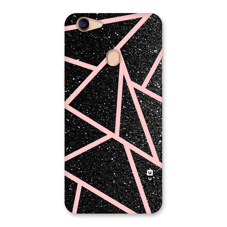 Concrete Black Pink Stripes Back Case for Oppo F5