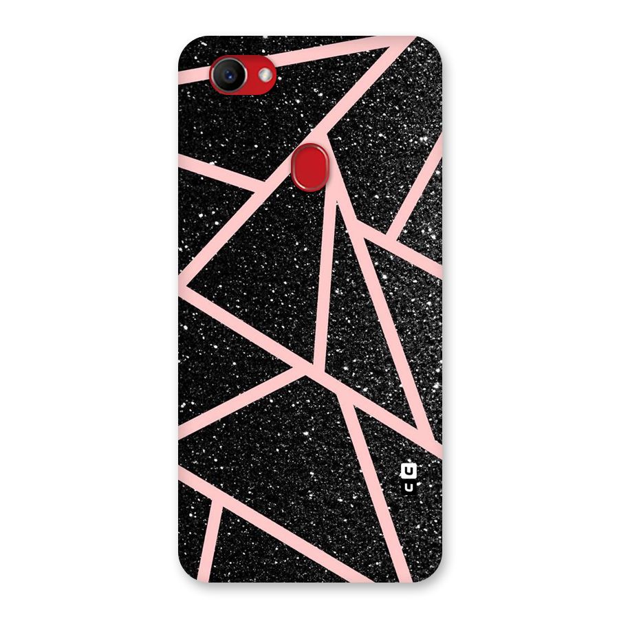 Concrete Black Pink Stripes Back Case for Oppo F7