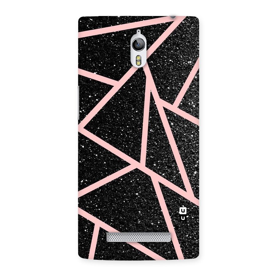 Concrete Black Pink Stripes Back Case for Oppo Find 7