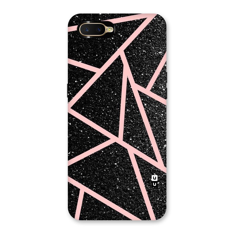 Concrete Black Pink Stripes Back Case for Oppo K1