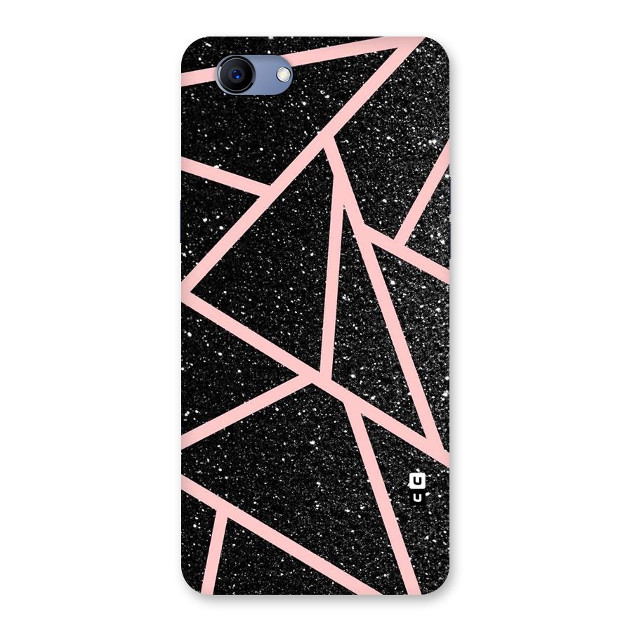 Concrete Black Pink Stripes Back Case for Oppo Realme 1