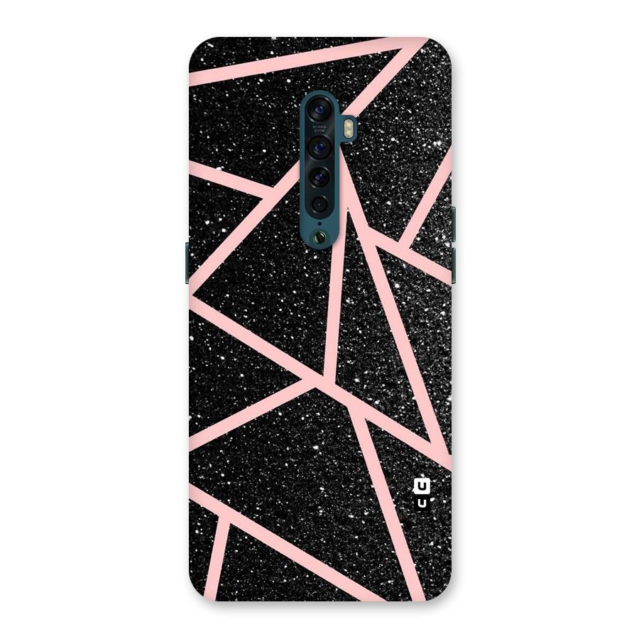 Concrete Black Pink Stripes Back Case for Oppo Reno2