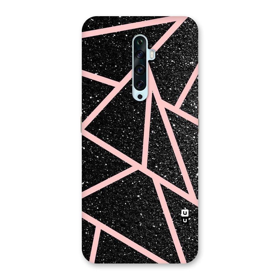 Concrete Black Pink Stripes Back Case for Oppo Reno2 F