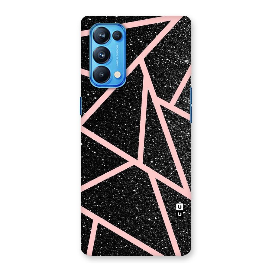 Concrete Black Pink Stripes Back Case for Oppo Reno5 Pro 5G