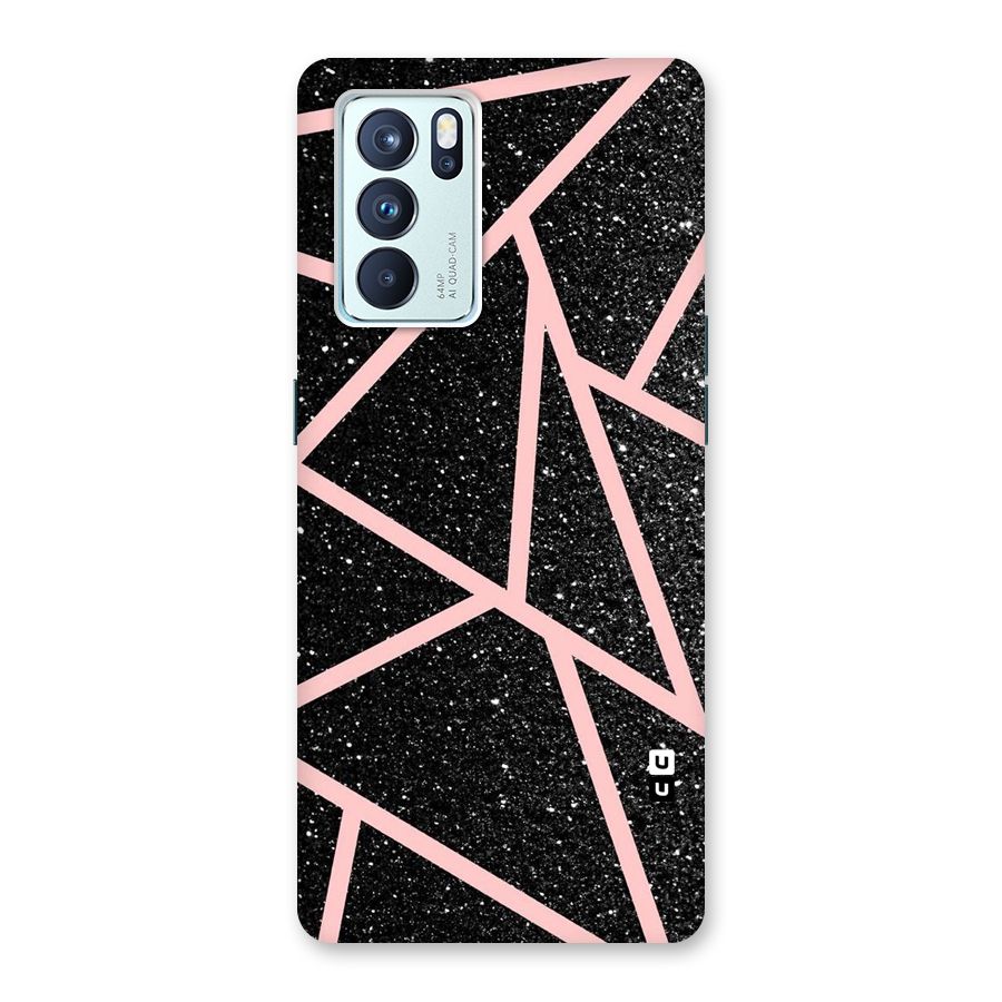 Concrete Black Pink Stripes Back Case for Oppo Reno6 Pro 5G