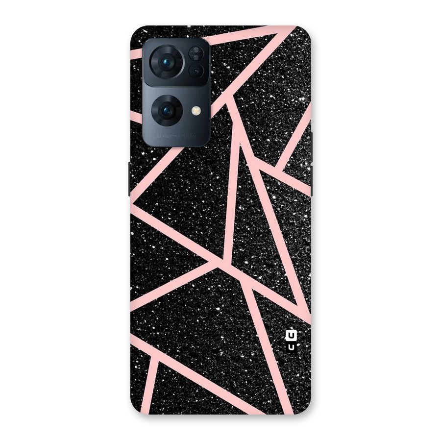 Concrete Black Pink Stripes Back Case for Oppo Reno7 Pro 5G