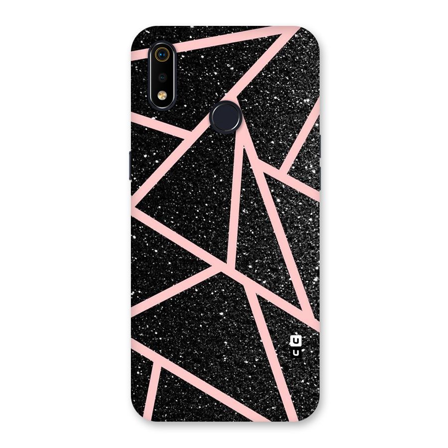 Concrete Black Pink Stripes Back Case for Realme 3i