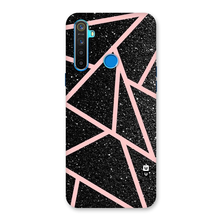 Concrete Black Pink Stripes Back Case for Realme 5s