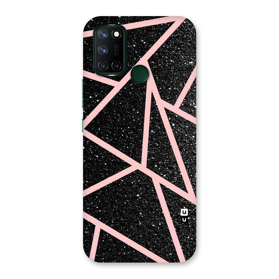 Concrete Black Pink Stripes Back Case for Realme 7i