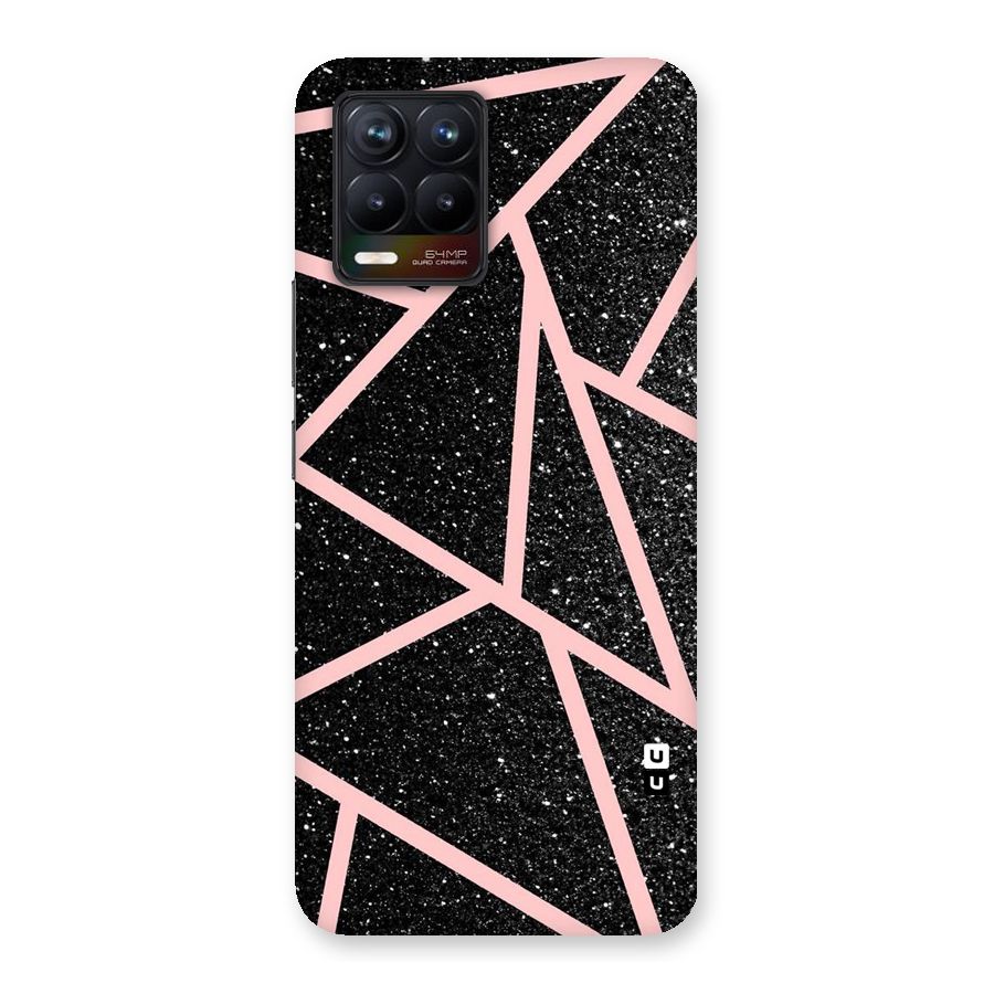 Concrete Black Pink Stripes Back Case for Realme 8