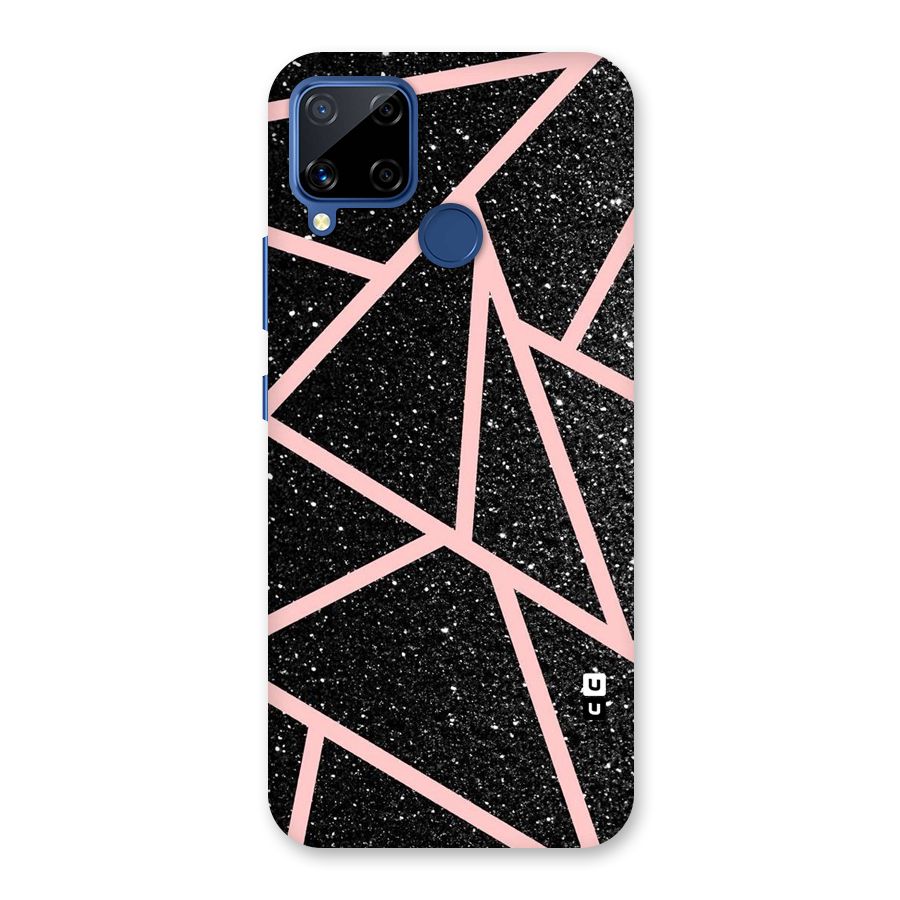 Concrete Black Pink Stripes Back Case for Realme C15