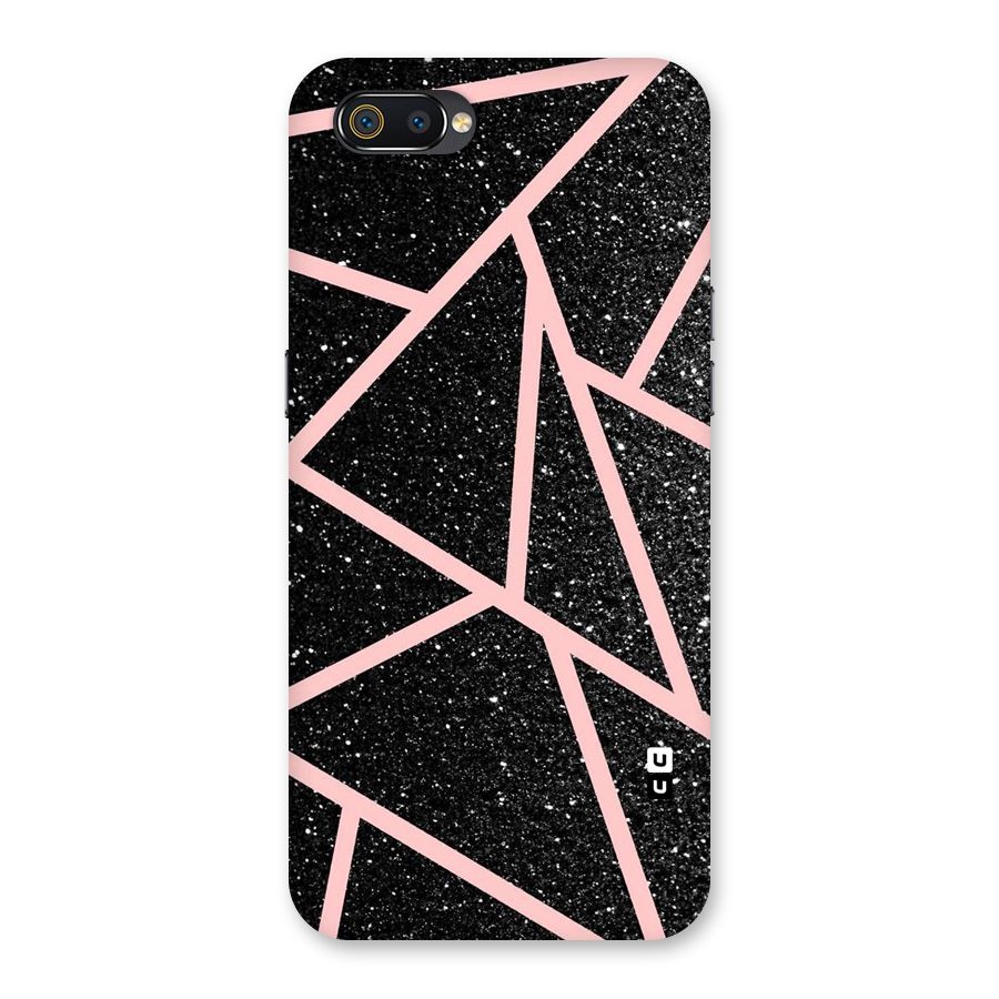 Concrete Black Pink Stripes Back Case for Realme C2