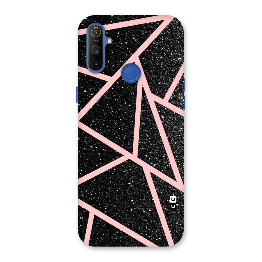 Concrete Black Pink Stripes Back Case for Realme Narzo 10A