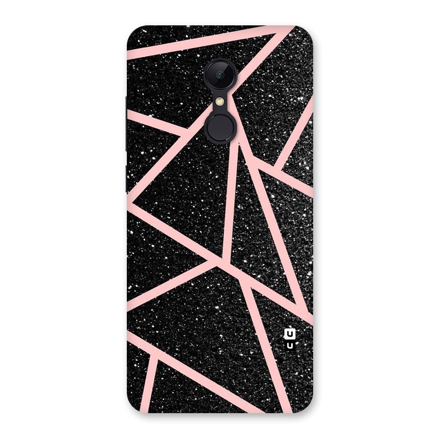 Concrete Black Pink Stripes Back Case for Redmi 5