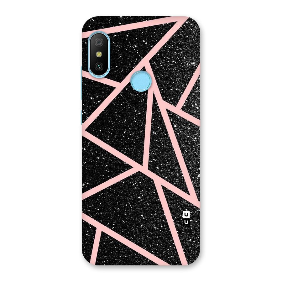 Concrete Black Pink Stripes Back Case for Redmi 6 Pro