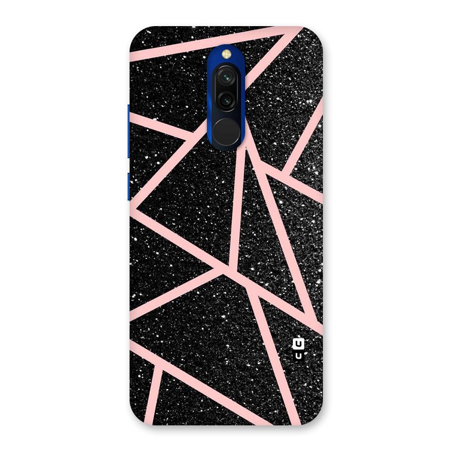 Concrete Black Pink Stripes Back Case for Redmi 8