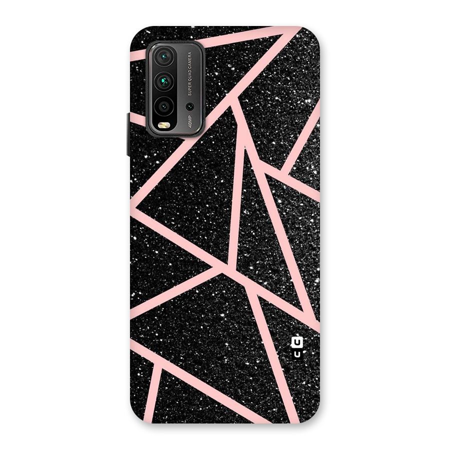 Concrete Black Pink Stripes Back Case for Redmi 9 Power
