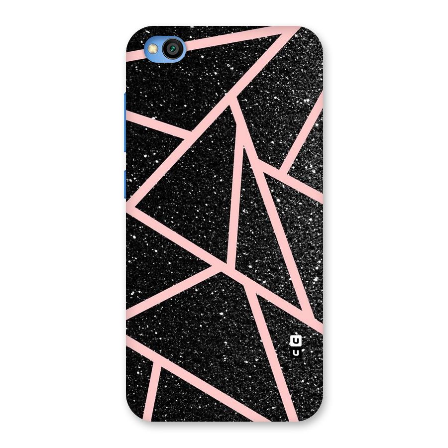 Concrete Black Pink Stripes Back Case for Redmi Go