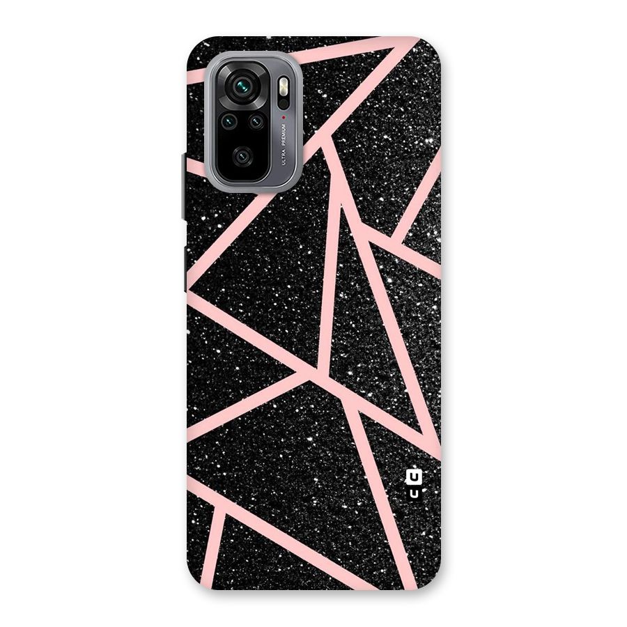 Concrete Black Pink Stripes Back Case for Redmi Note 10
