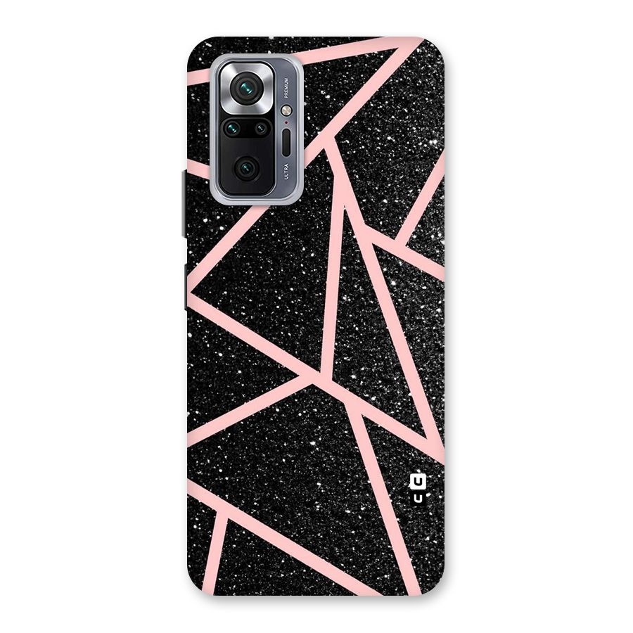 Concrete Black Pink Stripes Back Case for Redmi Note 10 Pro